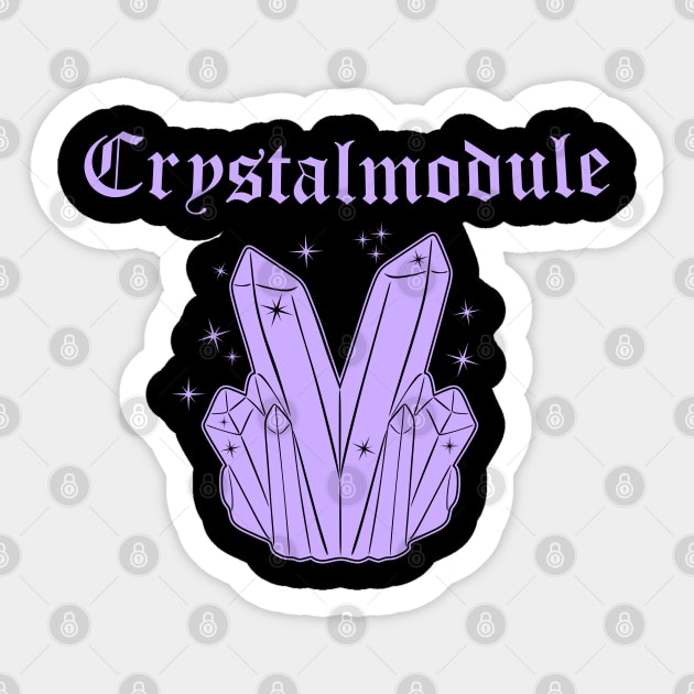 Crystalmodule violet color and vintage letters. Sticker by Master2d